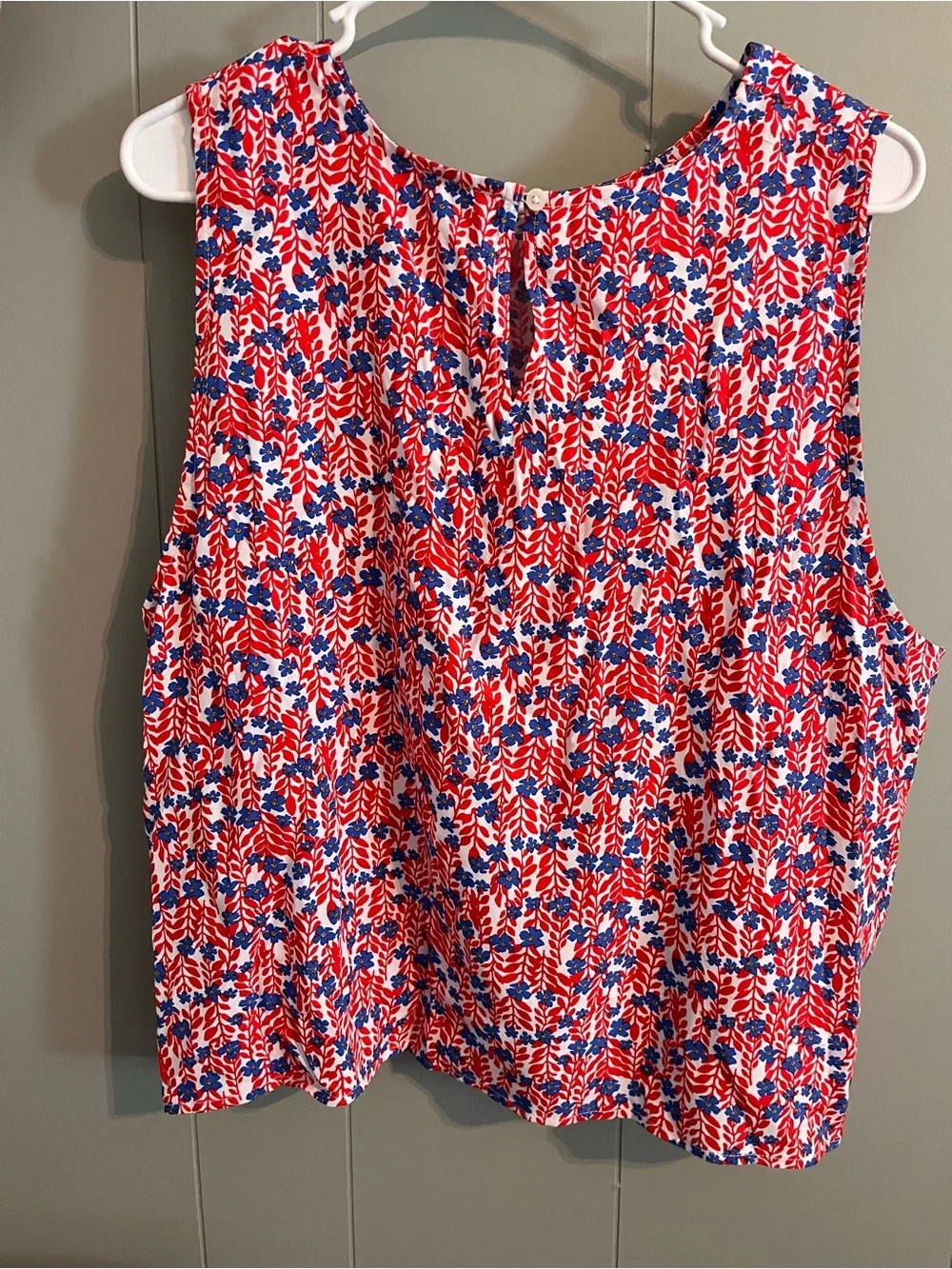 J. Crew Sleeveless Floral Blouse